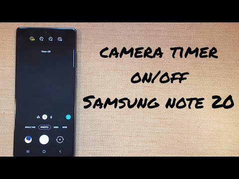 how to turn camera timer on/off Samsung Galaxy Note 20