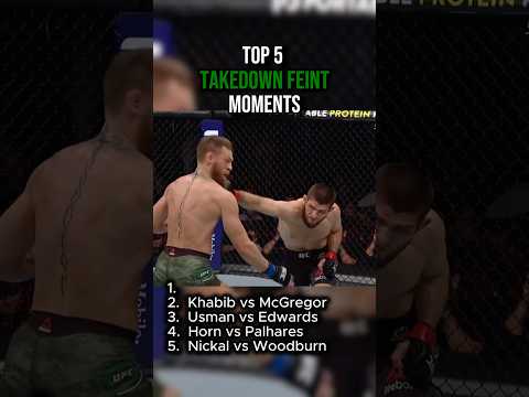 Top 5 Takedown Feint Moments #ufc #mmafighter #mma #ufcfighter #takedown #feint #fast #comb