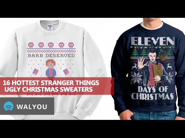 Vídeo relacionado con style3 Stranger Navidad Camiseta para Hombre T-Shirt Monster Elfie Dustin suéter de navidadugly Sweater, Talla: