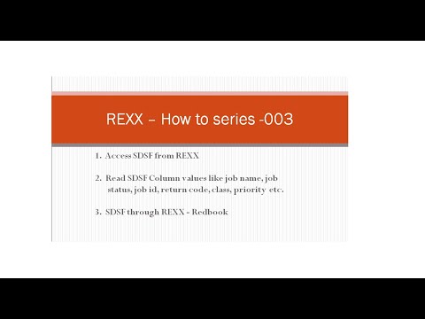 REXX Programming | How To Series | 003 | SDSF through REXX