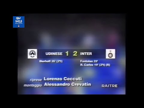 1995-96 (27^ - 24-03-1996) Udinese-INTER 1-2 [D.Fontolan,R.Carlos(R),Bierhoff] Servizio D.S.Rai3