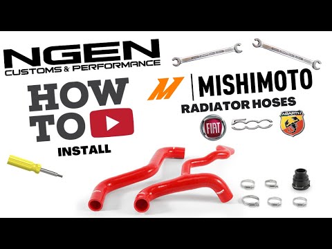 MISHIMOTO RADIATOR HOSES INSTALL on a Fiat 500 Abarth - HOW TO!