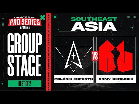Polaris vs Army Geniuses Game 1 - BTS Pro Series 8 SEA: Group Stage w/ Ares & Danog