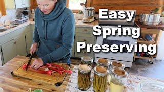 Easy Canned Asparagus, Rhubarb & Simple Homemade Ice Cream | First Garden Harvest 2025