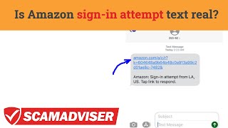 Amazon sign-in attempt text - scam or legit notice about Amazon security alert