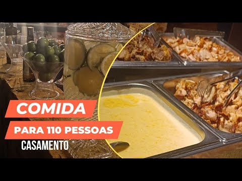 Comida para 110 pessoas jantar de Casamento