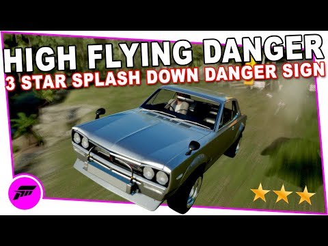 Easy 3 Stars on Splash Down Danger Sign in a '71 Skyline 2000GT-R [FORZA HORIZON 3] #FORZATHON