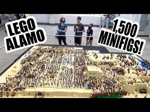 Massive LEGO Battle of the Alamo Scene!