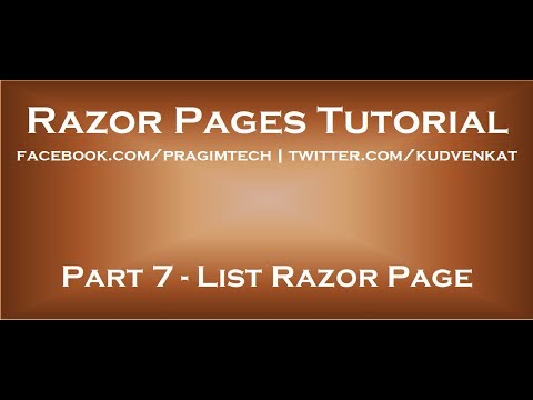 List razor page