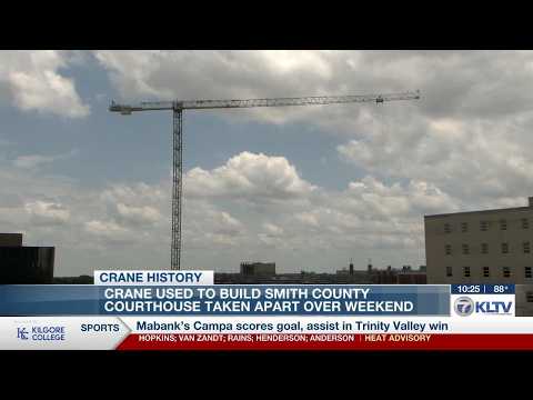 Tower Crane Comes Down At Smith County Courthouse Site
