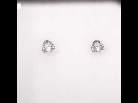 9ct white gold horseshoe earrings