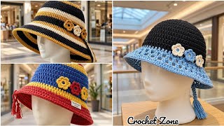 Crochet Hat Design Model. Creative Crochet hat design ideas for girls. #crochet #knitting #handmade 