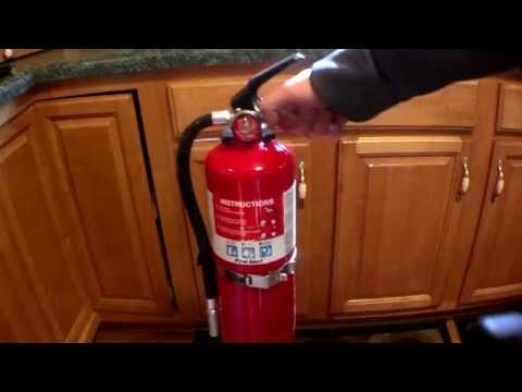 How to install a kitchen fire extinguisher