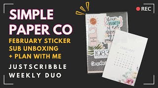 Just Scribble February Set-up + Simple Paper Co Subscription 