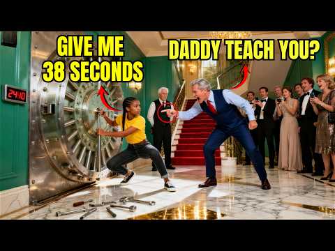Billionaire Taunts Black Girl by His Vault "Daddy Teach You?"— Her One Finger Opens It in 38 Seconds