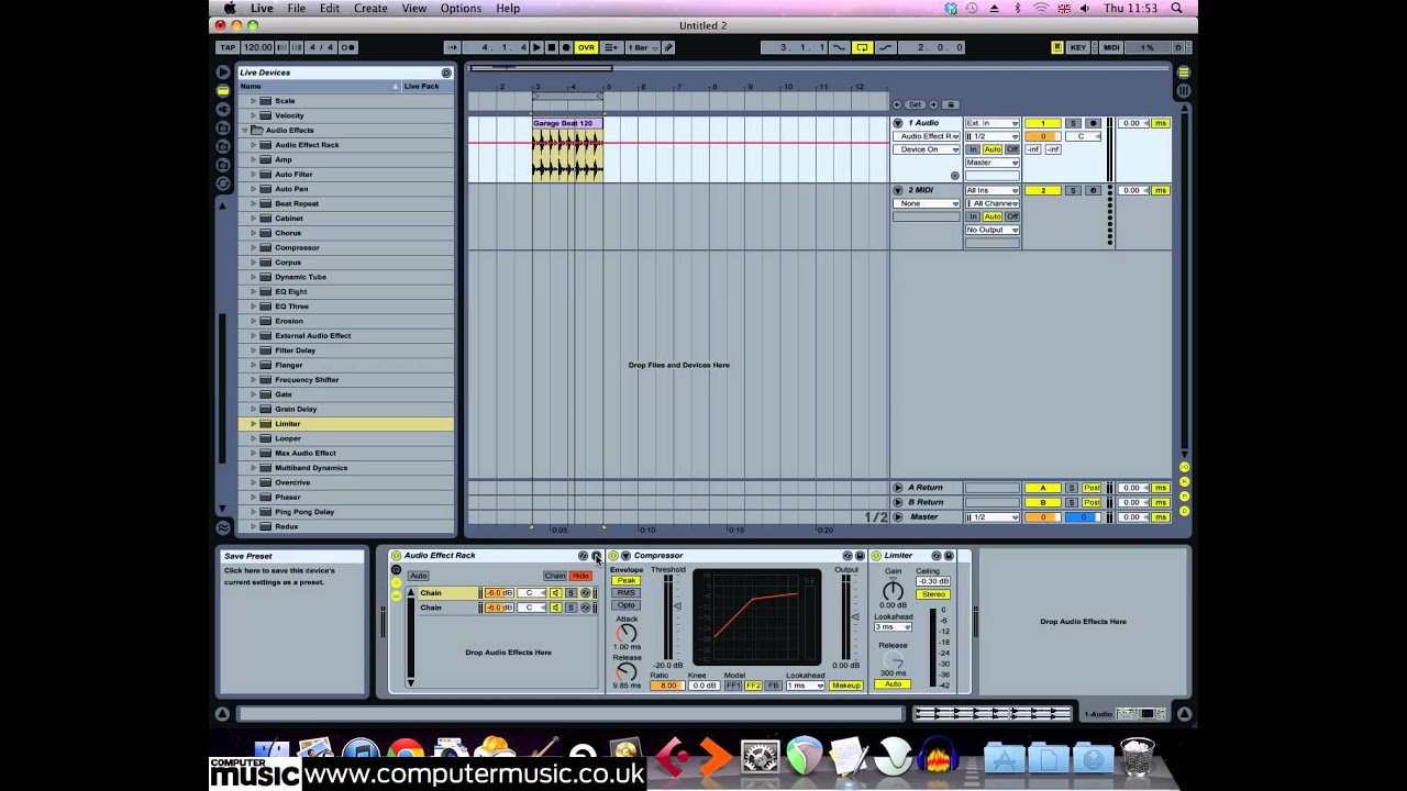 Parallel compression Effect Rack in Ableton Live - YouTube