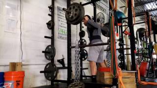 365 + 2 Chains Box Squat