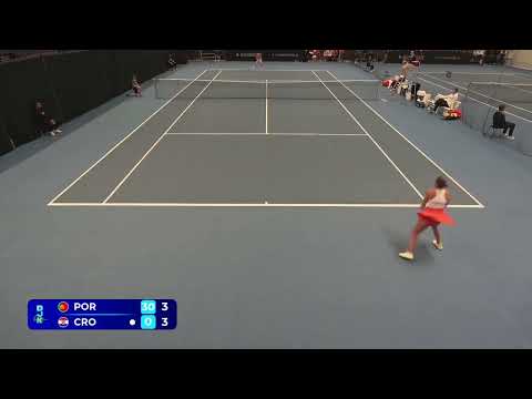 Francisca Jorge (POR) vs Antonia Ruzic (CRO) // 6-4 1-6 4-6 // Billie Jean King Cup // Group I