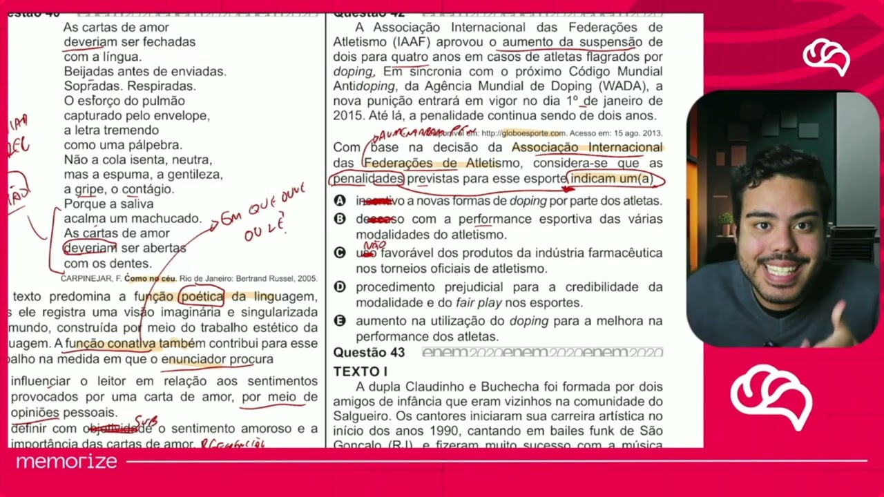 Resolução em Vídeo — Questão 42 ENEM 2020 PPL