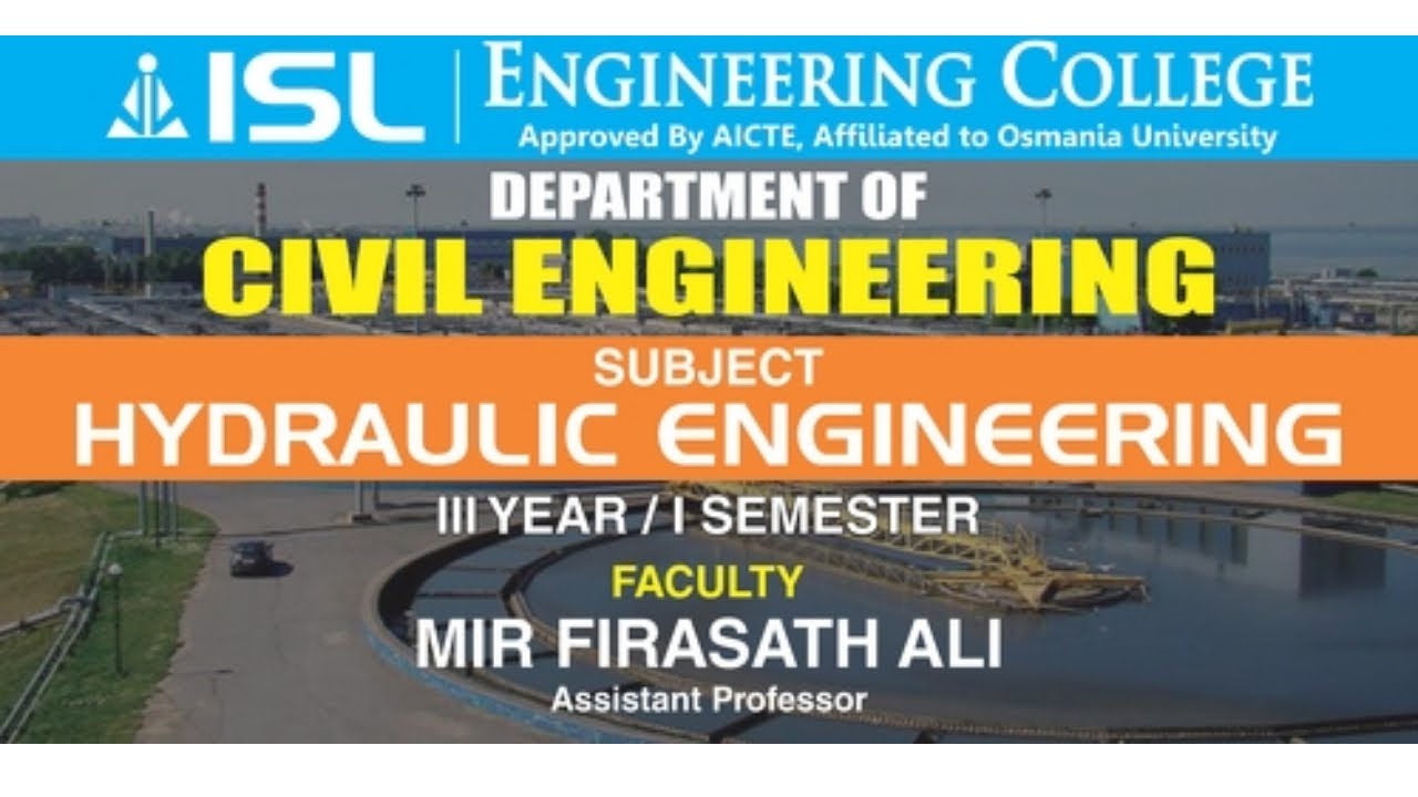LECTURE-18 HYDRAULIC ENGINEERING