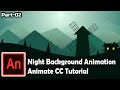 Vector Background Animation Night Background Part 02 Adobe Animate CC Tutorial
