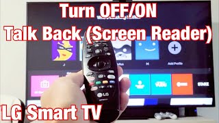 LG Smart TV: How to Turn OFF/ON Talk Back (Screen Reader, Voice Assistance, Audio Guidance