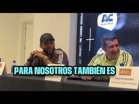 Ronaldinho, Rafa Márquez, Figo y Marcelo hablaron antes del juego de exhibición mañana en LA. 