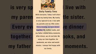 Learn English Story | My Daily Family Time | Easy Listening