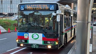 【西武バスは置き換えが早い】近江鉄道バス車番1511三菱ふそうエアロスター車種QKG-MP37FKかがやき通り経由松ヶ丘五丁目行き南草津駅西口バス停発車シーン