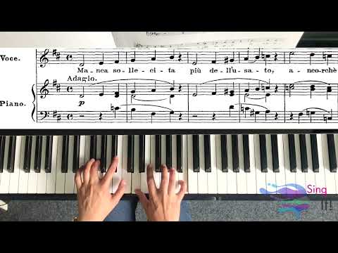 Nicola Vaccai - Piano accompaniment - Lesson 1- Manca sollecita , D major