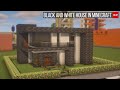 How to build a black and white house in Minecraft