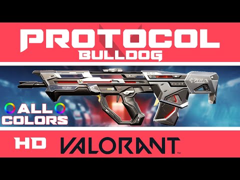 Protocol Bulldog VALORANT SKIN (ALL COLORS) | New Skins Showcase