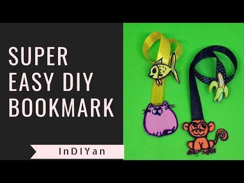 Super Easy 2 min DIY - How to make a Bookmark | inDIYan