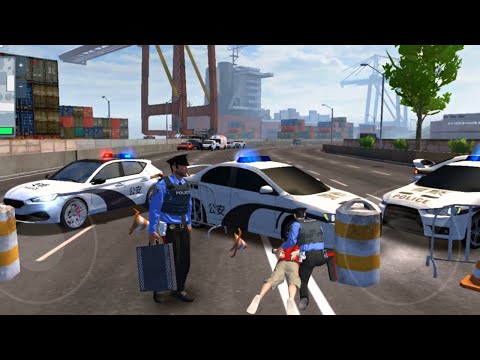 Team of Police Cars Surrounded by Pickup Trucks - Police Sim 2022 Cop Simulator - Android Gameplay