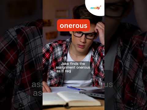 What is the meaning of Onerous?  #awordaday #edutok #shorts  #learnenglishonline