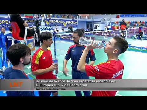 Joven de 14 años, promesa española en el Europeo sub-17 de bádminton en Lanzarote