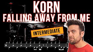 Download lagu Korn - Falling Away From Me - Drum Cover (with scrolling drum score) mp3