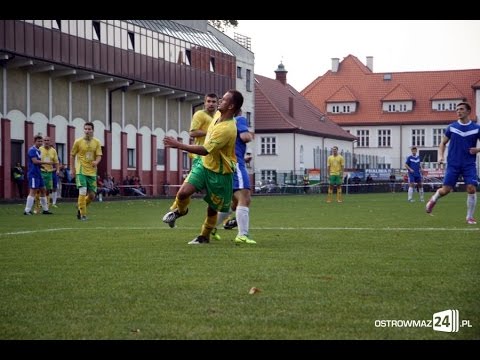 Bramka Kamila Małkińskiego w meczu KS Ostrovia Ostrów Mazowiecka - Olimpia Warszawa