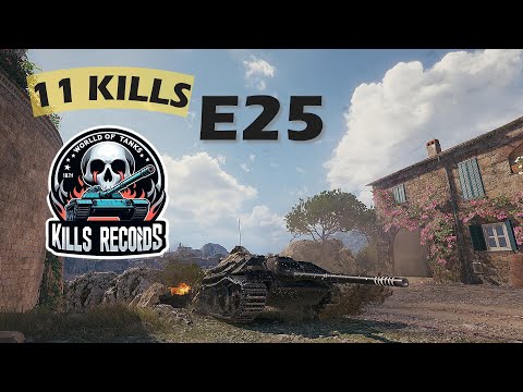 KILLS RECORD E25: video HD✅11 KILLS, 11293 WN8, 3729 damage- World of Tanks #wot #worldoftanks