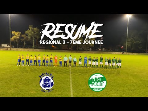 RESUME 7EME JOURNEE REGIONAL 3 / LABENNE OSC 1 - 2 HIRIBURUKO AINHARA FOOTBALL (20/11/2021)