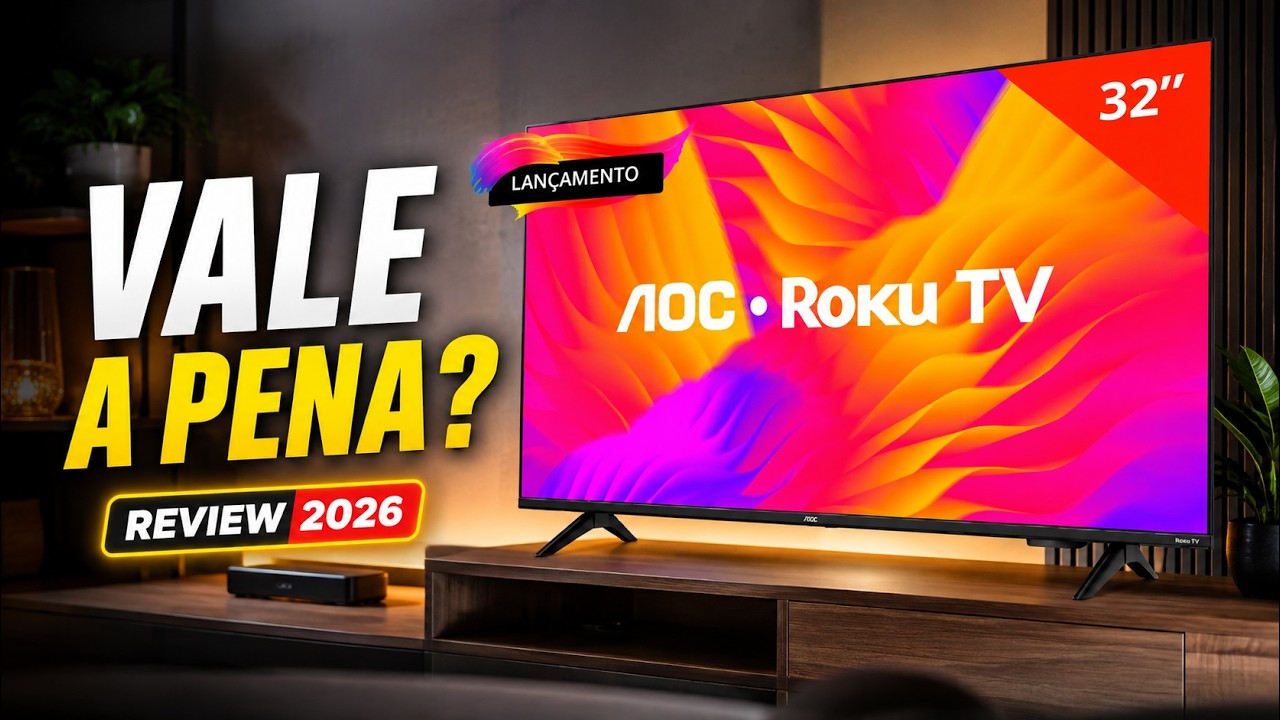 Miniatura da avaliação em vídeo de Smart TV AOC 32S5155 32 Polegadas