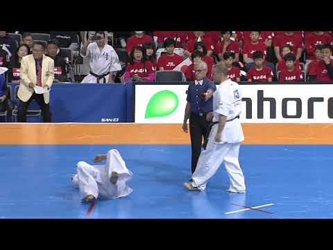 【新極真会】Court2 1st Round1 man Jeferson Martins vs Miroslav Milev The 12th World Karate Championship