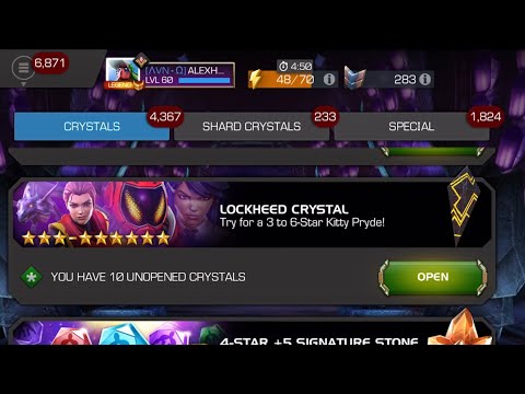 10X Kitty Pryde Early Access Cavalier Crystals - Marvel Contest of Champions