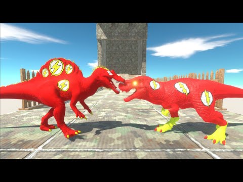 FLASH SPINOSAURUS DEATH FALL - Animal Revolt Battle Simulator Death Run