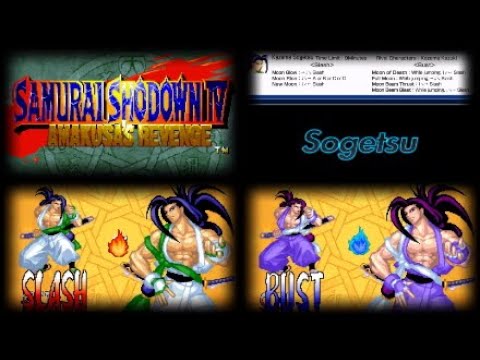 Samurai Shodown IV ⚔️ (1996) - Sogetsu Kazama [SLASH🌊/BUST💦] (Combos) 風間 火月 コンボ #サムライスピリッツ #NeoGeo