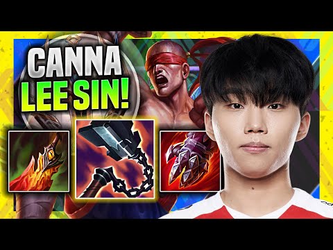 CANNA DESTROYING WITH LEE SIN! - T1 Canna Plays Lee Sin Top vs Sett! | Season 11