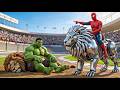 Spiderman Gets Lion Racing Championship With HULK Epic Racing Challenge