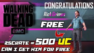 GET RICK GRIMES THE WALKING DEAD FOR FREE | OPENING CRATE | PUBG MOBILE