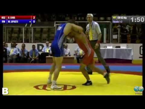 Finale 1-2 Greco-Roman 63 Kg (KGZ) Orlov LUKA (FIN) Matias LIPASTI - 2014