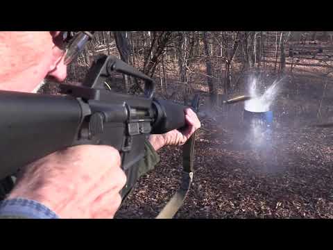 M16A1 VS Water Barrel